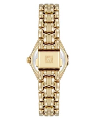 Anne Klein Women's Quartz Round Capital Gold-Tone Metal Alloy Bracelet Watch, 28mm
