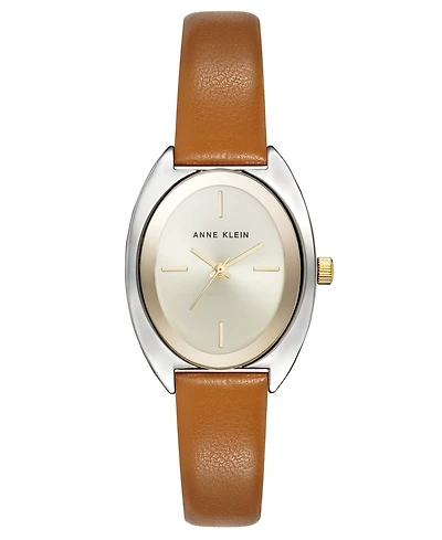 Anne Klein Women's Quartz Premier Brown Leather Watch, 28mm