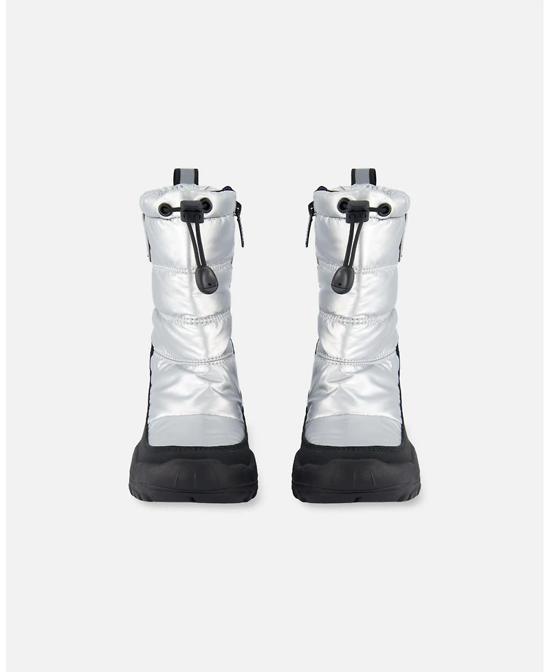 Deux par Girl Winter Boots Silver - Child