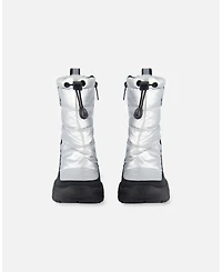Deux par Girl Winter Boots Silver - Child