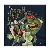 Logovision Big & Tall Tmnt Mutant Mayhem Christmas Greetings Leonardo Raphael T-Shirt