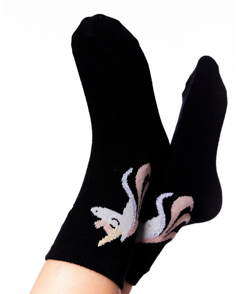 Deux par Girl 3-Pack Knit Socks Black and Pink - Toddler|Child