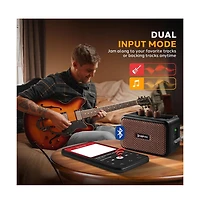 Pyle 5W Portable Mini Electric Guitar Amplifier for Desktop Practice (Black)