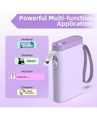 Polono Label Maker Machine with Tape, P21-b Bluetooth Label Printer, Wireless Mini Label Makers with Multiple Templates for Organizing, Office, Home