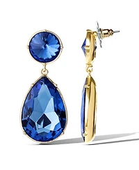Jessica Simpson Blue Teardrop Statement Earrings