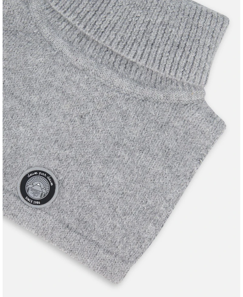 Deux par Kids Unisex Turtleneck Neckwarmer Heather Gray - Toddler|Child