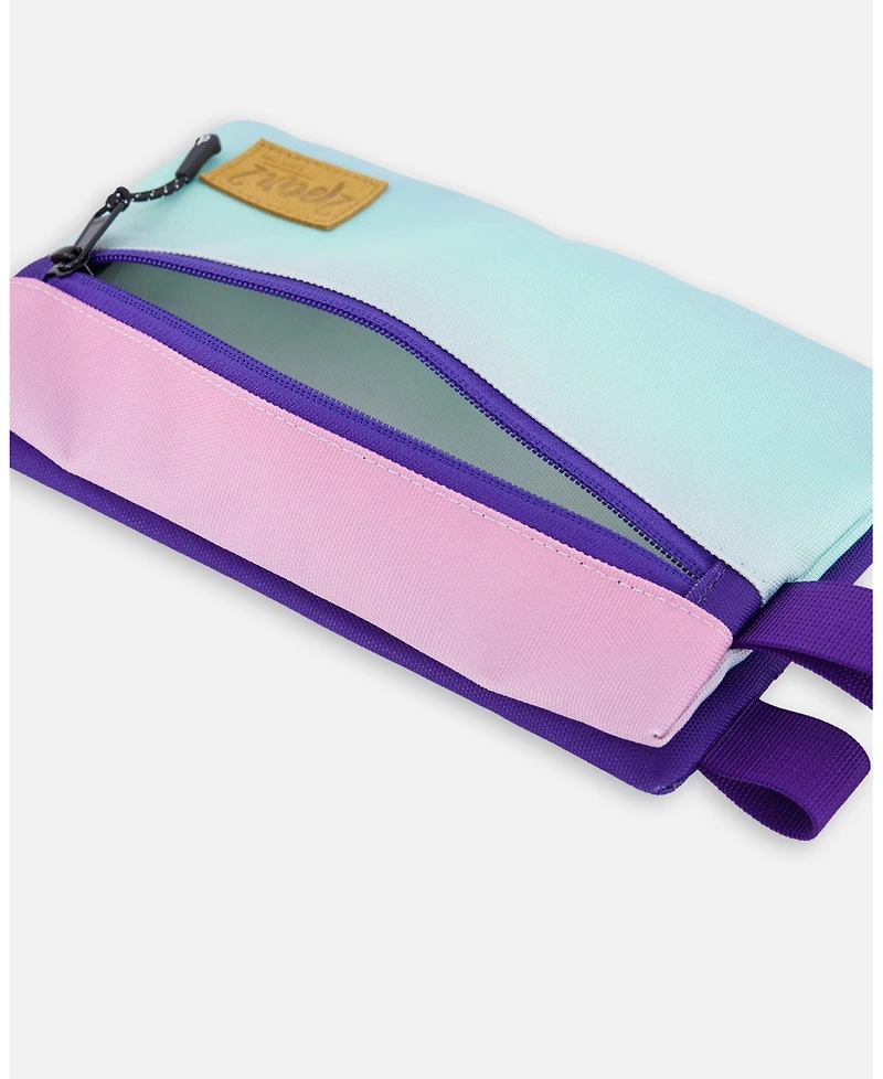 Deux par Deux Girl Double Pencil Case Purple Gradient - Toddler|Child