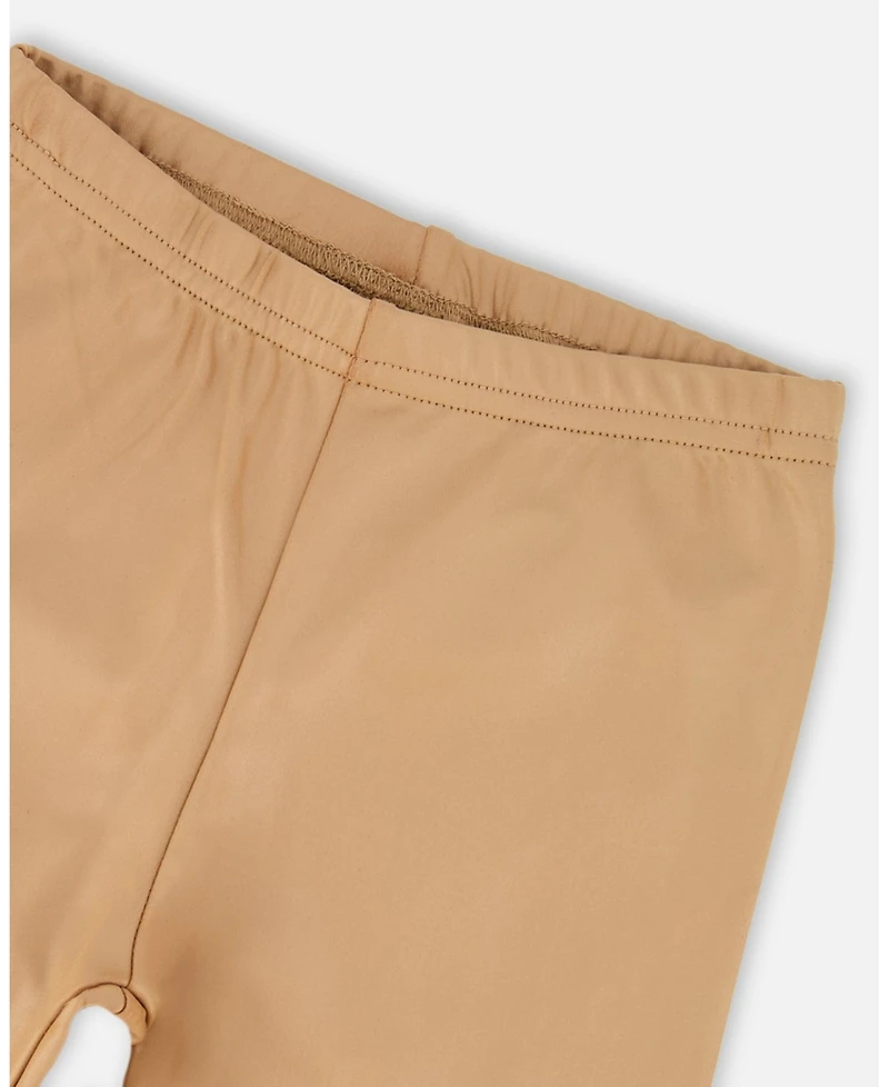 Deux par Girl Stretch Shiny Leggings Golden Beige - Toddler|Child