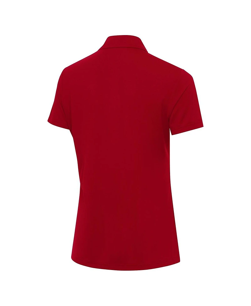 Antigua Women's Red Philadelphia Phillies Independence Day Patriotic Logo Era Polo Shirt