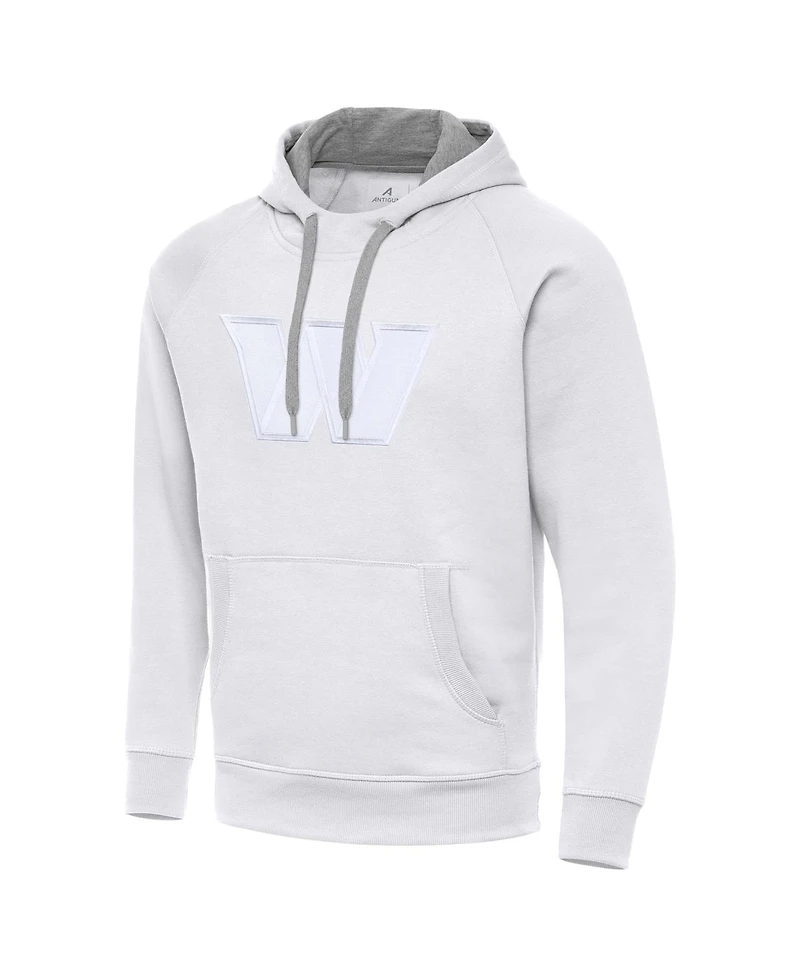 Antigua Men's White Washington Commanders Victory Pullover Hoodie