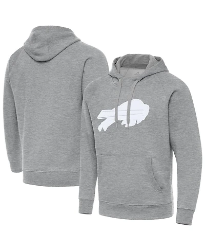Antigua Men's Heather Gray Buffalo Bills Victory Pullover Hoodie