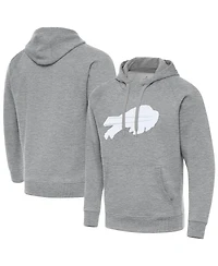 Antigua Men's Heather Gray Buffalo Bills Victory Pullover Hoodie