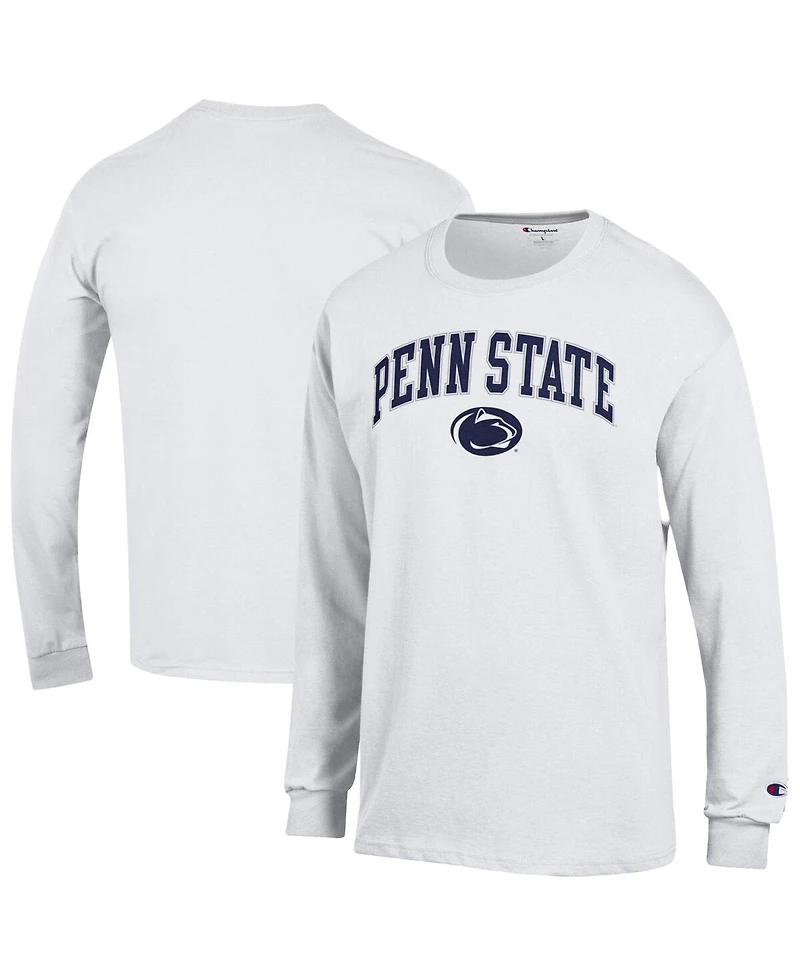 Champion Men's White Penn State Nittany Lions Arch Over Logo Long Sleeve T-Shirt