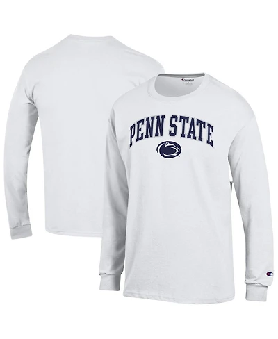 Champion Men's White Penn State Nittany Lions Arch Over Logo Long Sleeve T-Shirt