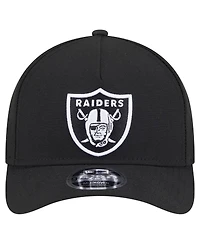 New Era Men's Black Las Vegas Raiders Team Collection 9FORTY M-Crown A-Frame Adjustable Hat
