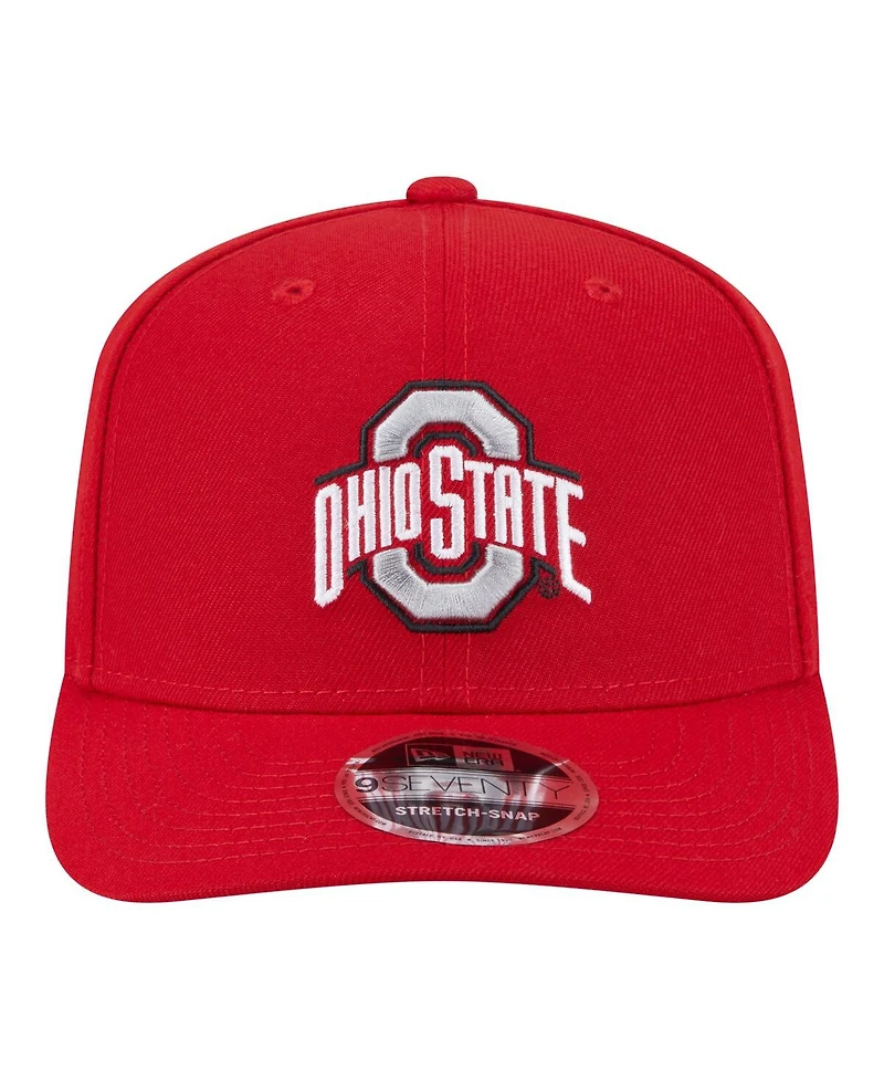 New Era Men's Scarlet Ohio State Buckeyes Team Collective 9SEVENTY Stretch-Snap Adjustable Hat
