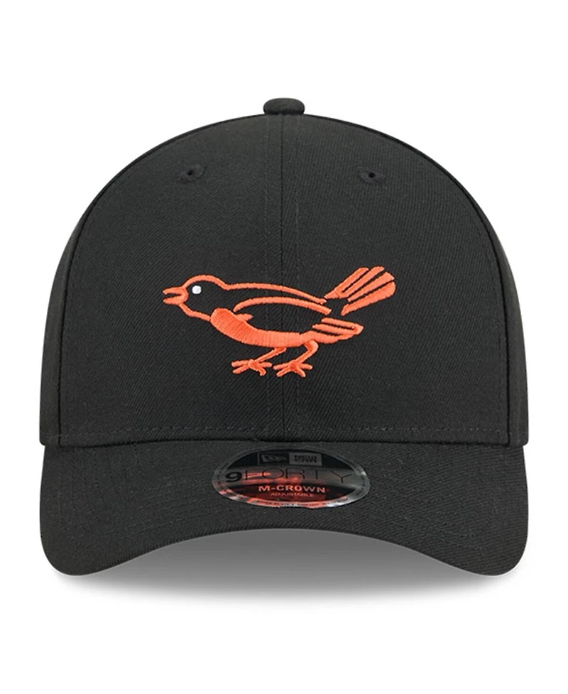 New Era Men's Black Baltimore Orioles Baseball Hall of Fame 9FORTY M-Crown Adjustable Hat