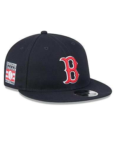 New Era Men's Navy Boston Red Sox Baseball Hall of Fame Retro Crown 9FIFTY Adjustable Hat
