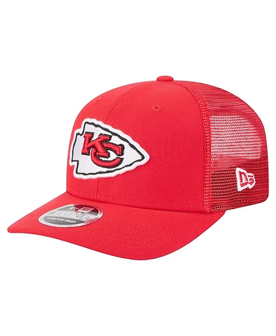 New Era Men's Red Kansas City Chiefs Team Collection 9SEVENTY Stretch-Snap Adjustable Hat