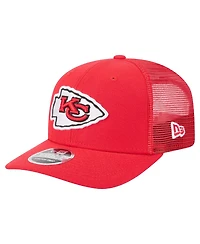 New Era Men's Red Kansas City Chiefs Team Collection 9SEVENTY Stretch-Snap Adjustable Hat