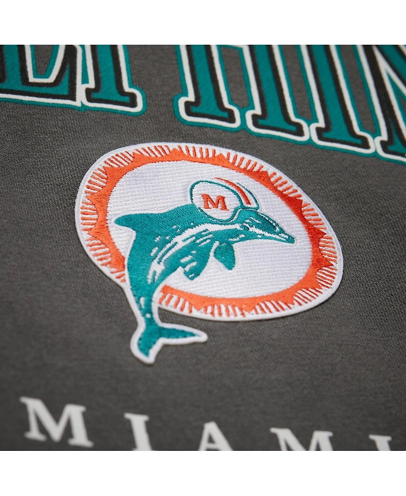 Mitchell & Ness Men's Gray Miami Dolphins Slot Pullover Hoodie