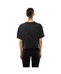 New Era Women's Black Pittsburgh Steelers Cropped Boxy Sport Classics Mineral Wash T-Shirt