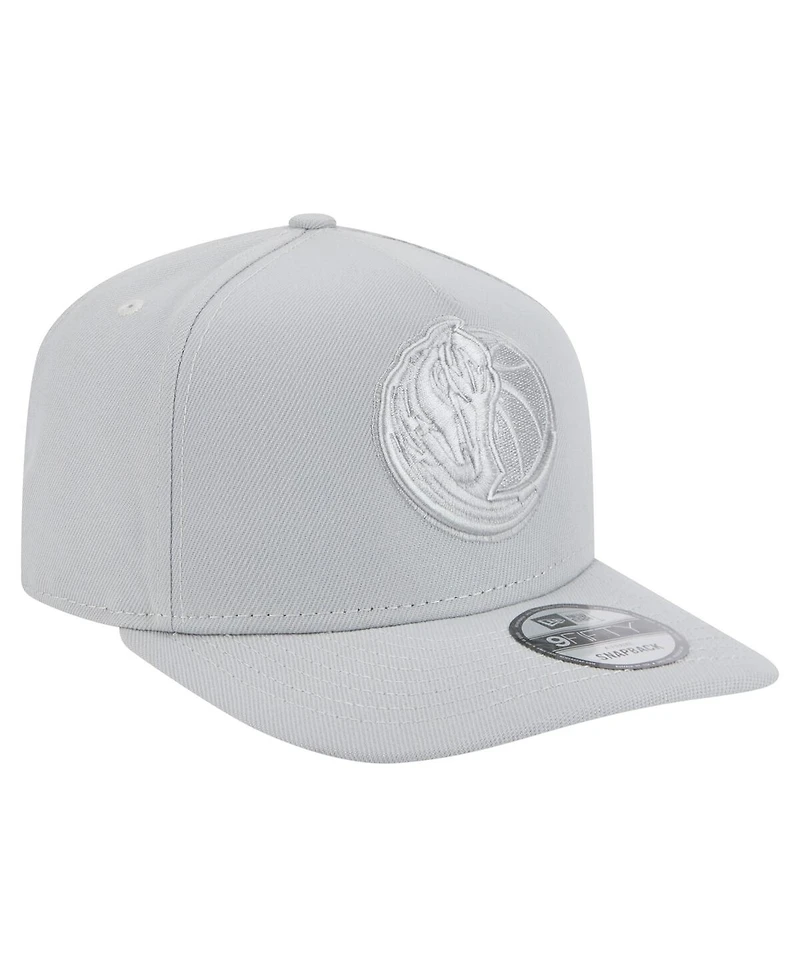 New Era Men's Gray Dallas Mavericks Colorpack A-Frame Pinch Front 9FIFTY Snapback Hat