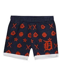 Outerstuff Baby Boys and Girls 2-Piece Navy Detroit Tigers On Deck Diaper Cover Set