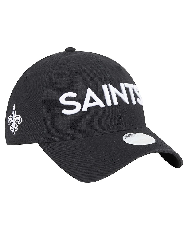 New Era Women's Black New Orleans Saints Cece 9TWENTY Adjustable Hat