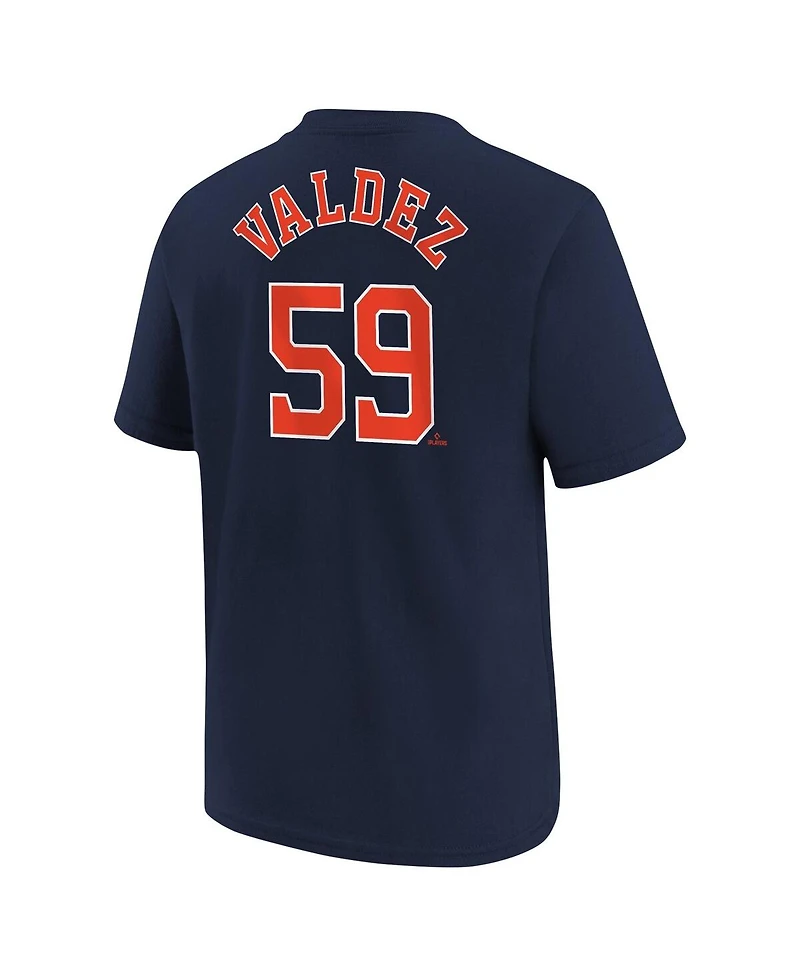 Nike Big Boys and Girls Framber Valdez Navy Houston Astros Name Number T-Shirt