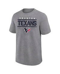 Fanatics Men's Heather Gray Houston Texans Big Tall Top Notch T-Shirt