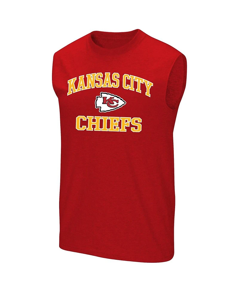 Fanatics Men's Travis Kelce Red Kansas City Chiefs Big Tall Player Name Number Muscle Tank Top T-Shirt