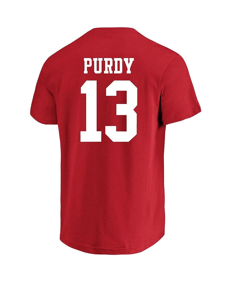 Fanatics Men's Brock Purdy Scarlet San Francisco 49ers Big Tall Player Name Number T-Shirt