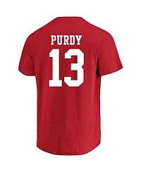 Fanatics Men's Brock Purdy Scarlet San Francisco 49ers Big Tall Player Name Number T-Shirt
