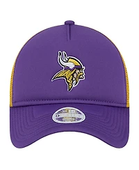 New Era Big Boys and Girls Purple Minnesota Vikings A-Frame 9FORTY Trucker Adjustable Hat
