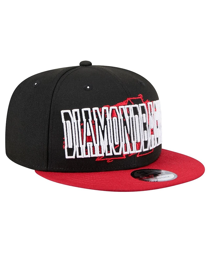 New Era Men's Black Arizona Diamondbacks Splatter 9FIFTY Snapback Hat