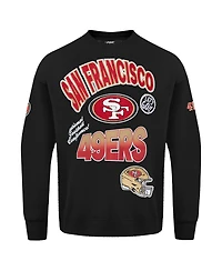 Pro Standard Men's Black San Francisco 49ers Turn It Up Drop Shoulder Pullover Sweatshirt