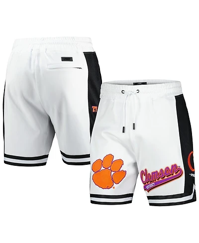Pro Standard Men's White Clemson Tigers Script Tail Dk 2.0 Shorts