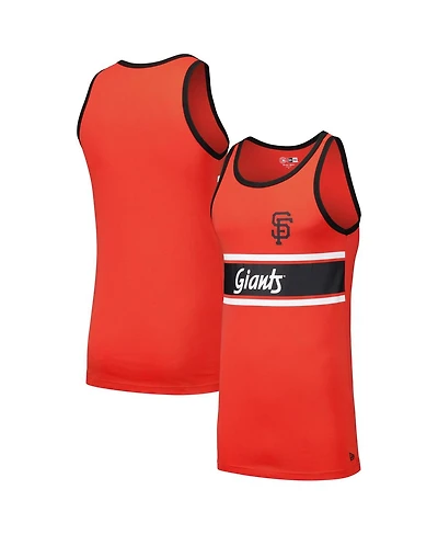 New Era Men's Orange San Francisco Giants Jersey Ringer Tank Top T-Shirt