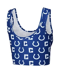 Concepts Sport Women's Royal Indianapolis Colts Record Allover Print Bralette