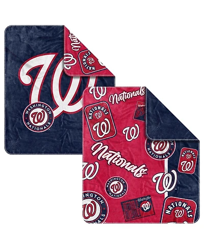 Logo Brands Washington Nationals 50" x 60" Dream Weave Throw Blanket