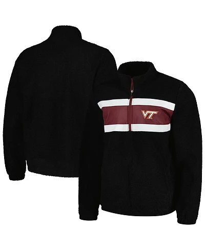 G-Iii Sports By Carl Banks Men's Black Virginia Tech Hokies Pinch Runner Half-Zip Sweatshirt