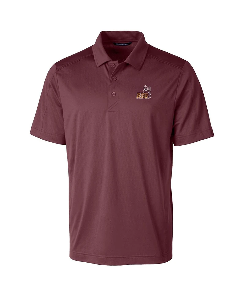 Cutter & Buck Men's Maroon Arizona State Sun Devils Team Logo Big Tall Prospect Textured Stretch Polo Shirt