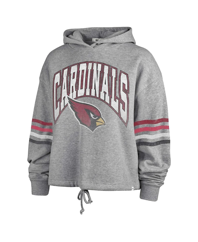 '47 Brand Women's Heather Gray Arizona Cardinals Upland Bennett Pullover Hoodie