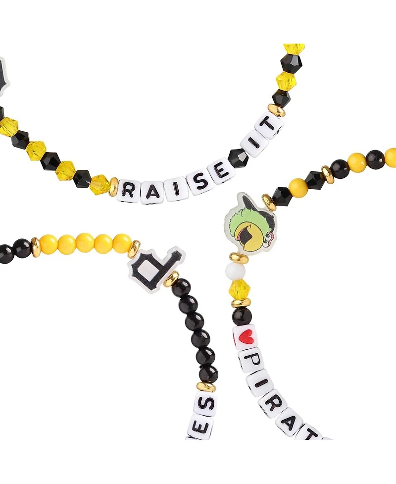Foco Pittsburgh Pirates 3-Pack Friendship Bracelet Set