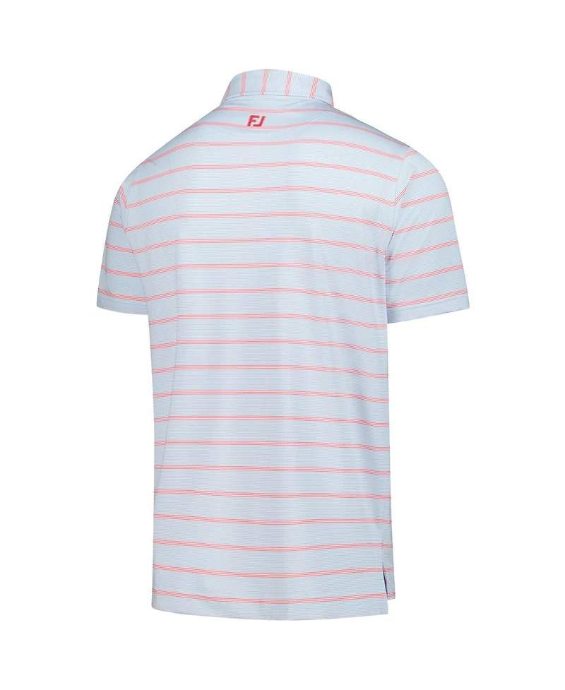 FootJoy Men's White Arnold Palmer Invitational ProDry Multi Pinstripe Lisle Polo Shirt