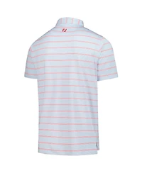 FootJoy Men's White Arnold Palmer Invitational ProDry Multi Pinstripe Lisle Polo Shirt