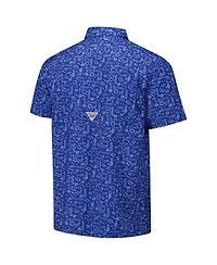 Columbia Pfg Men's Royal Los Angeles Rams Super Slack Tide Omni-Wick Button-Up Shirt