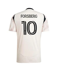 Adidas Men's Emil Forsberg Tan New York Red Bulls 2025 Stone Kit Replica Player Jersey