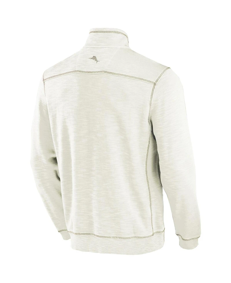Tommy Bahama Men's Cream Ucf Knights Tobago Bay Half-Zip Tri-Blend Sweatshirt